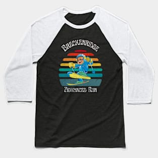 Breckenridge Snow Skiing Baseball T-Shirt